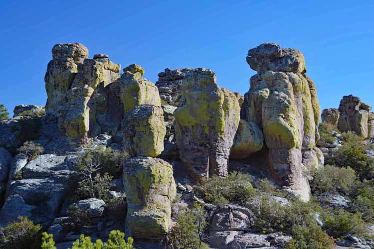 many rock formations